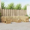 Lauko sofos komplektas 8 pcs Balta ir Bežė 59 x 59 x 37 cm