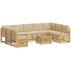 Lauko sofos komplektas 8 pcs Balta ir Bežė 59 x 59 x 37 cm