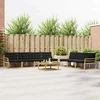 Lauko sofos komplektas 8 pcs Balta ir juoda