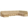 Lauko sofos komplektas 8 pcs Balta ir kreminė Poliesteris