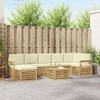 Lauko sofos komplektas 8 pcs Balta ir kreminė 59 x 59 x 37 cm