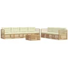 Lauko sofos komplektas 8 pcs Balta ir kreminė 79 x 79 x 37 cm