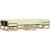 Lauko sofos komplektas 8 pcs Balta ir kreminė 79 x 79 x 37 cm