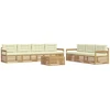 Lauko sofos komplektas 8 pcs Balta ir kreminė 79 x 79 x 37 cm