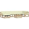 Lauko sofos komplektas 8 pcs Balta ir kreminė 79 x 79 x 37 cm