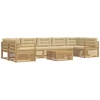 Lauko sofos komplektas 8 pcs Balta ir kreminė