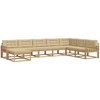 Lauko sofos komplektas 8 pcs Balta ir kreminė