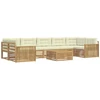 Lauko sofos komplektas 8 pcs Balta ir kreminė