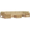 Lauko sofos komplektas 8 pcs Balta ir kreminė