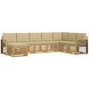 Lauko sofos komplektas 8 pcs Balta ir kreminė