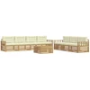 Lauko sofos komplektas 8 pcs Balta ir kreminė 79 x 79 x 37 cm