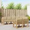 Lauko sofos komplektas 8 pcs Balta ir kreminė Poliesteris