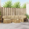 Lauko sofos komplektas 8 pcs Balta ir kreminė 59 x 59 x 37 cm