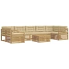 Lauko sofos komplektas 8 pcs Balta ir kreminė