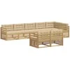 Lauko sofos komplektas 8 pcs Balta ir kreminė Poliesteris