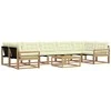 Lauko sofos komplektas 8 pcs Balta ir kreminė 79 x 79 x 37 cm