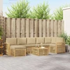 Lauko sofos komplektas 8 pcs Balta ir kreminė 59 x 59 x 37 cm
