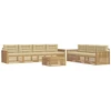 Lauko sofos komplektas 8 pcs Balta ir kreminė