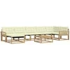 Lauko sofos komplektas 8 pcs Balta ir kreminė 79 x 79 x 37 cm
