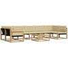 Lauko sofos komplektas 8 pcs Balta ir kreminė 79 x 79 x 37 cm