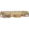 Lauko sofos komplektas 8 pcs Balta ir kreminė