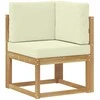 Lauko sofos komplektas 8 pcs Balta ir kreminė Poliesteris