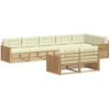 Lauko sofos komplektas 8 pcs Balta ir kreminė
