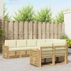 Lauko sofos komplektas 8 pcs Balta ir kreminė