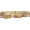 Lauko sofos komplektas 8 pcs Balta ir kreminė