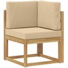 Lauko sofos komplektas 8 pcs Balta ir kreminė Poliesteris