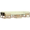 Lauko sofos komplektas 8 pcs Balta ir kreminė 79 x 79 x 37 cm