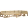 Lauko sofos komplektas 8 pcs Balta ir kreminė