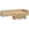 Lauko sofos komplektas 8 pcs Balta ir kreminė Poliesteris