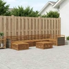 Lauko sofos komplektas 8 pcs Natūrali