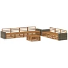 Lauko sofos komplektas 8 pcs Natūrali 79 x 79 x 37 cm
