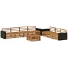 Lauko sofos komplektas 8 pcs Natūrali 79 x 79 x 37 cm