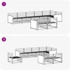 Lauko sofos komplektas 8 pcs Natūrali