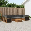 Lauko sofos komplektas 8 pcs Natūralus ir antracitas