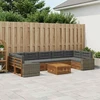 Lauko sofos komplektas 8 pcs Natūralus ir antracitas
