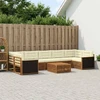 Lauko sofos komplektas 8 pcs Natūralus ir grietinėlė