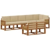 Lauko sofos komplektas 8 pcs Natūralus ir bežinis Poliesteris