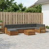 Lauko sofos komplektas 8 pcs Natūralus ir antracitas