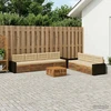 Lauko sofos komplektas 8 pcs Natūralus ir bežinis