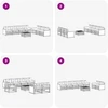 Lauko sofos komplektas 8 pcs Natūralus ir grietinėlė
