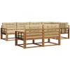 Lauko sofos komplektas 8 vnt. Natūralus ir bežinis