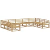 Lauko sofos komplektas 9 pcs Balta 404 x 251,5 x 73 cm