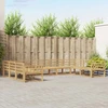 Lauko sofos komplektas 9 pcs Balta 404 x 247,5 x 73 cm