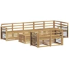 Lauko sofos komplektas 9 pcs Balta 59 x 59 x 37 cm