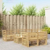 Lauko sofos komplektas 9 pcs Balta 59 x 59 x 37 cm