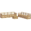 Lauko sofos komplektas 9 pcs Balta 59 x 59 x 37 cm